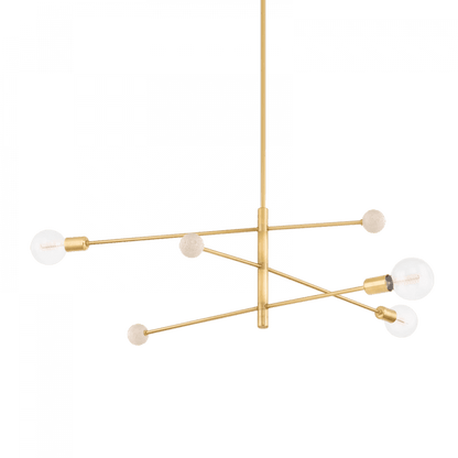 Mitzi by Hudson Valley Lighting Slater Chandelier Brass, Aged Brass