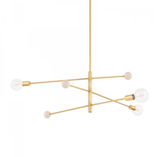 Mitzi by Hudson Valley Lighting Slater Chandelier Brass, Aged Brass