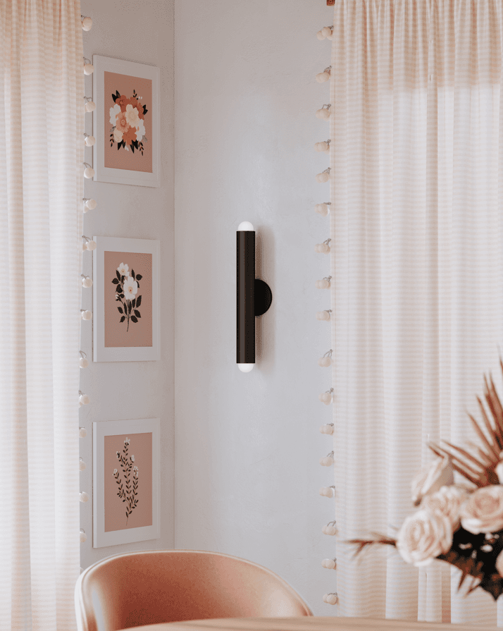 Mitzi by Hudson Valley Lighting Taylor Wall Sconce, 2-Light, Soft Black, 18.5"H (H602102-SBK 608UHDZ)