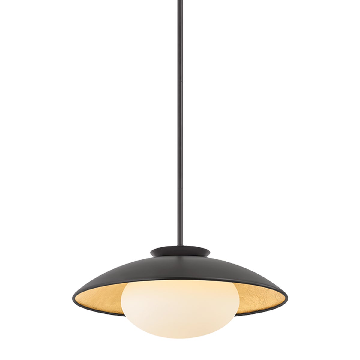Mitzi by Hudson Valley Lighting Cadence Large Pendant in Black / Gold Leaf