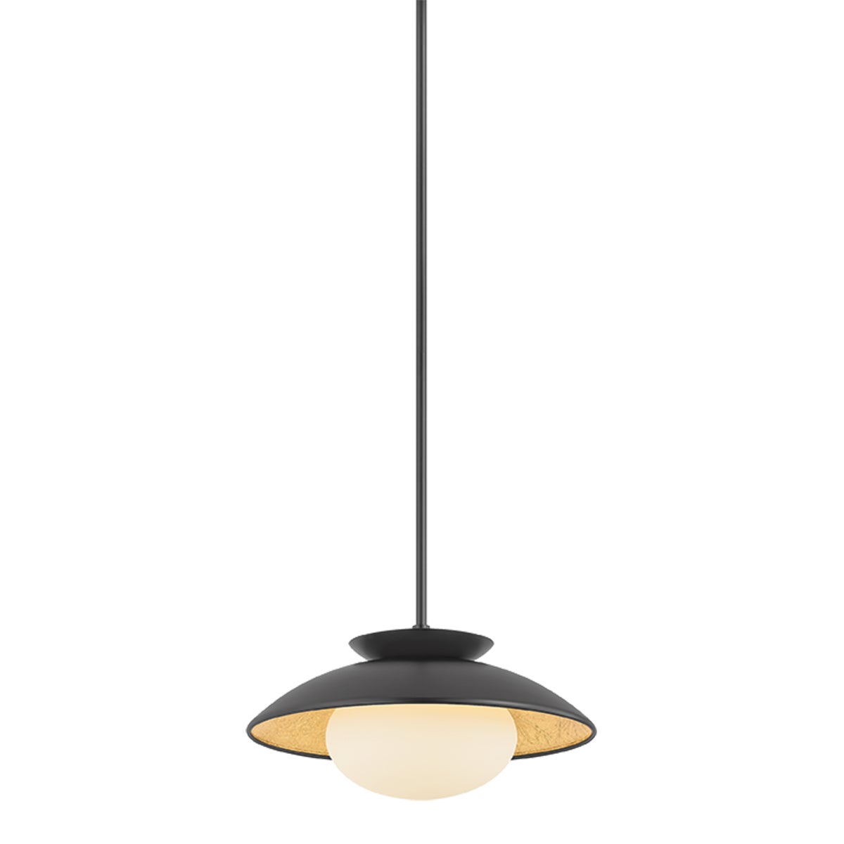 Mitzi by Hudson Valley Lighting Cadence Small Pendant in Black / Gold Leaf