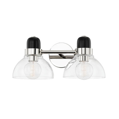 Mitzi by Hudson Valley Lighting Camile 2-Light Vanity Light in Polished Nickel