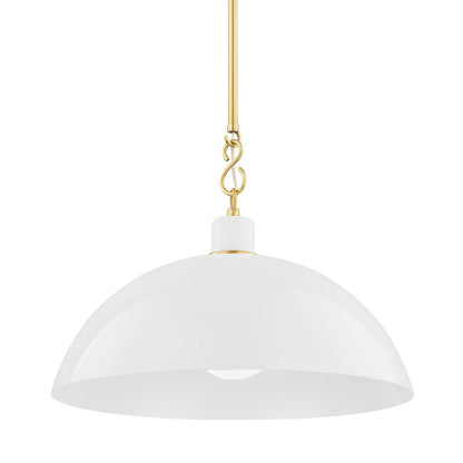Mitzi by Hudson Valley Lighting Camille Large Pendant in Aged Brass
