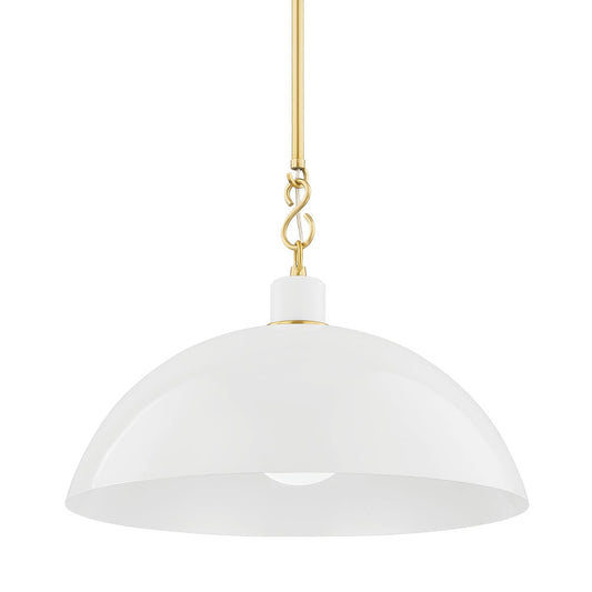 Mitzi by Hudson Valley Lighting Camille Large Pendant in Aged Brass