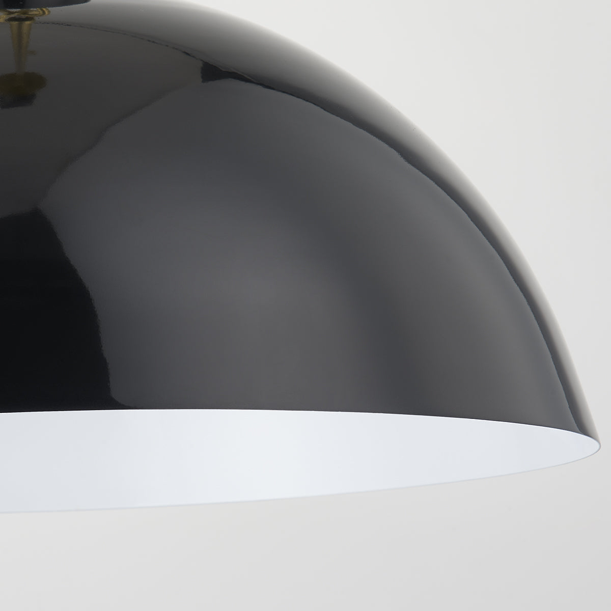 Mitzi by Hudson Valley Lighting Camille Small Pendant in Aged Brass / Gloss Black, detail view 2