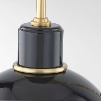 Mitzi by Hudson Valley Lighting Camille Wall Sconce in Aged Brass / Gloss Black, detail view 1