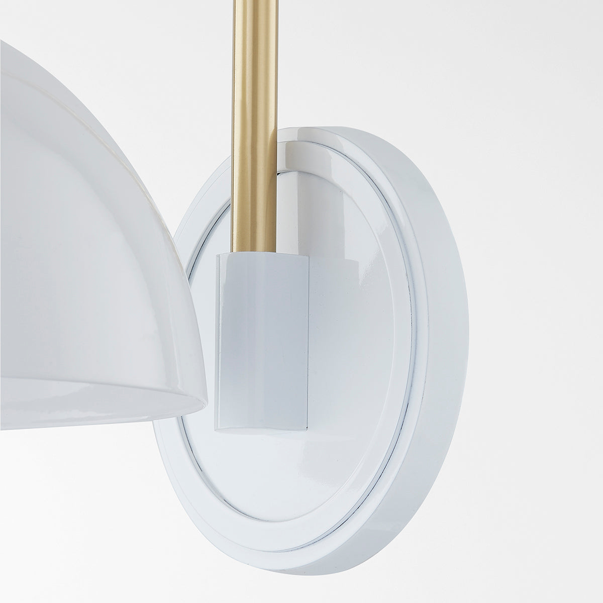 Mitzi by Hudson Valley Lighting Camille Wall Sconce in Aged Brass / Gloss Black, detail view 2