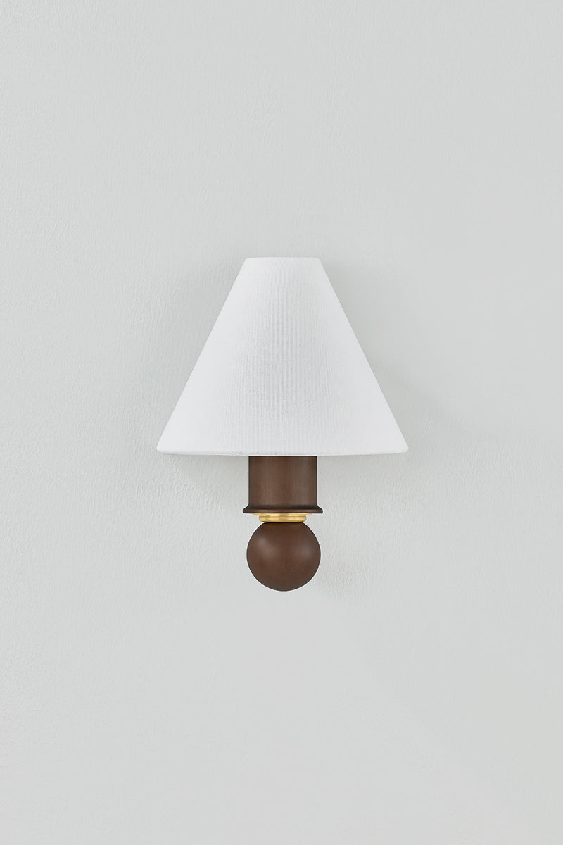 Mitzi by Hudson Valley Lighting Candice Wall Sconce in Aged Brass, detail view 1