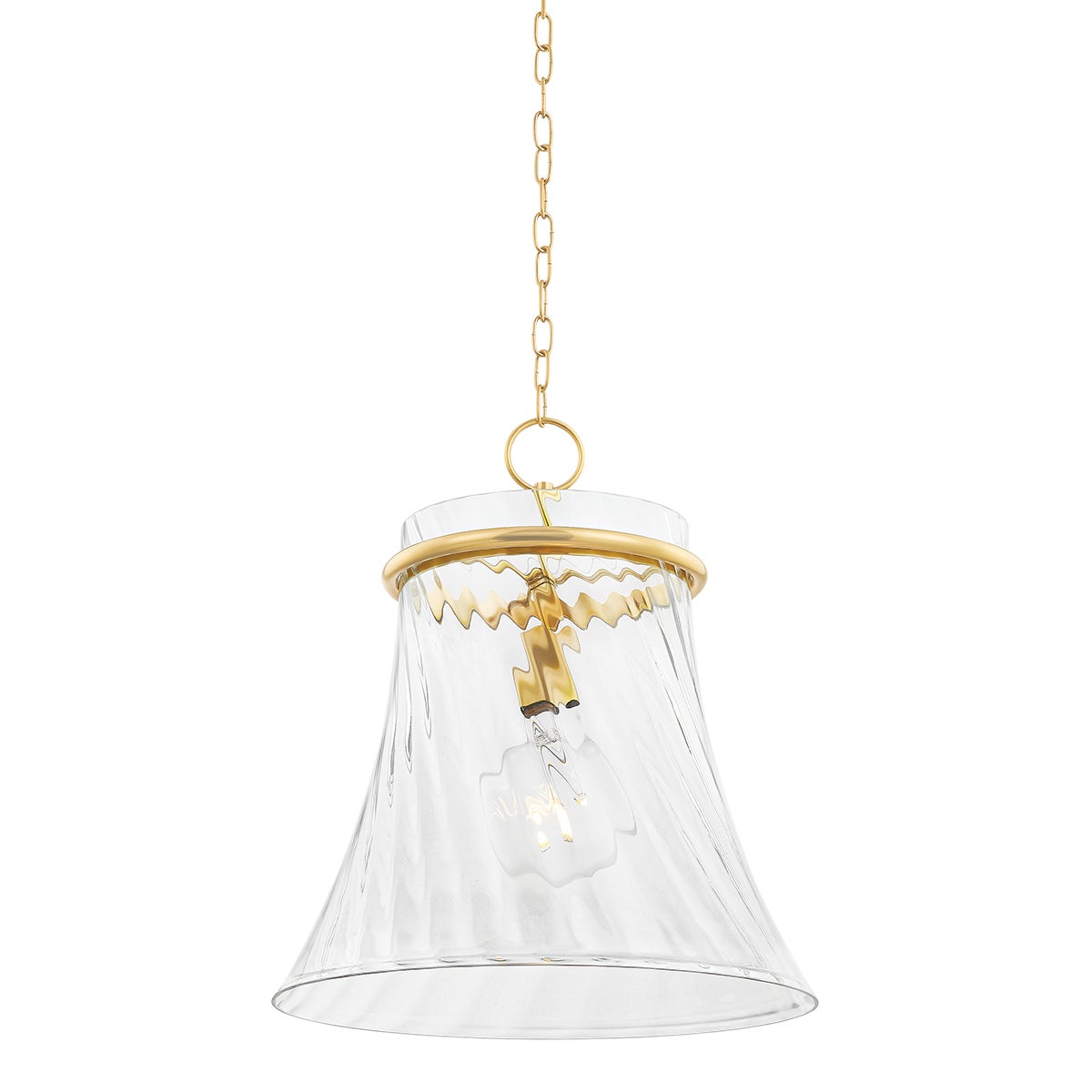 Mitzi by Hudson Valley Lighting Cantana Large Pendant in Aged Brass