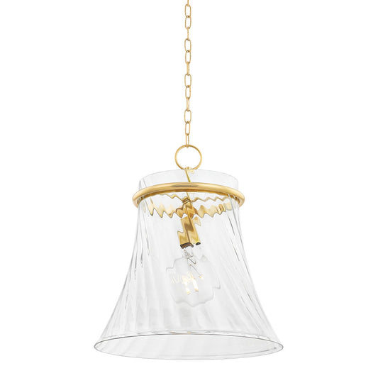 Mitzi by Hudson Valley Lighting Cantana Large Pendant in Aged Brass