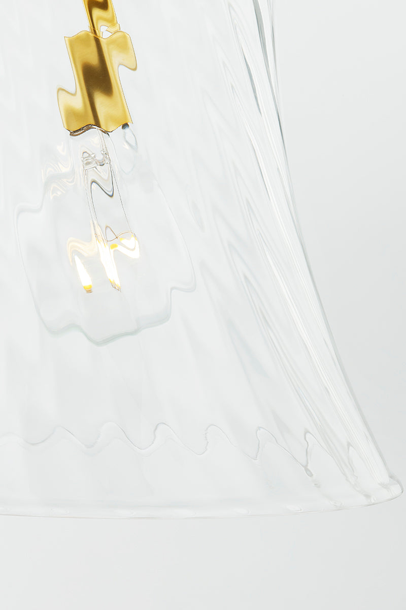 Mitzi by Hudson Valley Lighting Cantana Large Pendant in Aged Brass, detail view 2