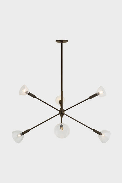 Mitzi by Hudson Valley Lighting Caraway Chandelier in True Bronze, detail view 1