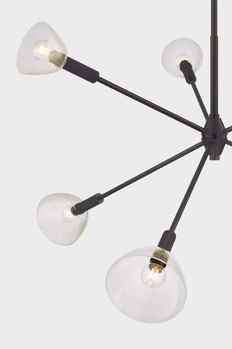 Mitzi by Hudson Valley Lighting Caraway Chandelier in True Bronze, detail view 2