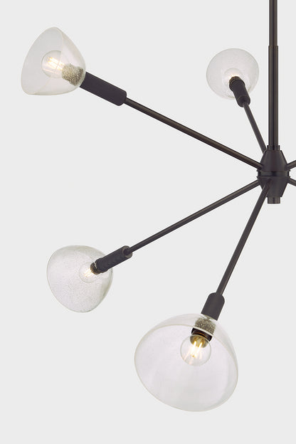 Mitzi by Hudson Valley Lighting Caraway Chandelier in True Bronze, detail view 2