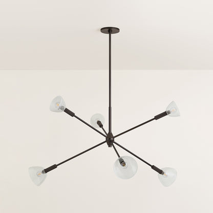 Mitzi by Hudson Valley Lighting Caraway Chandelier in True Bronze, detail view 3