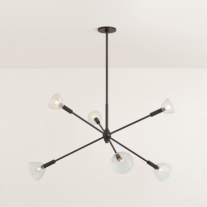 Mitzi by Hudson Valley Lighting Caraway Chandelier in True Bronze, detail view 5