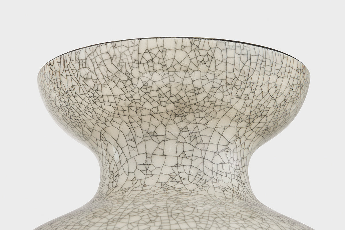 Mitzi by Hudson Valley Lighting Carina Flush Mount in Aged Brass / Ceramic Belgian Crackle, detail view 2