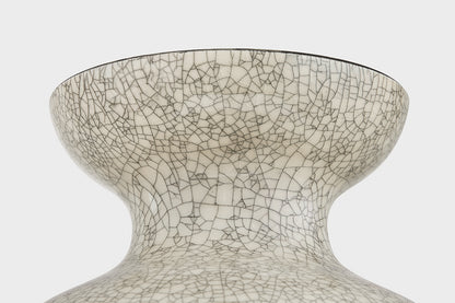 Mitzi by Hudson Valley Lighting Carina Flush Mount in Aged Brass / Ceramic Belgian Crackle, detail view 2