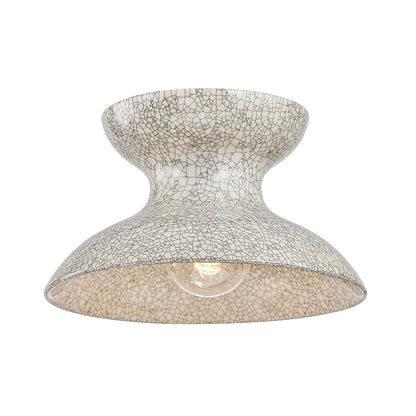 Mitzi by Hudson Valley Lighting Carina Flush Mount in Aged Brass / Ceramic Belgian Crackle