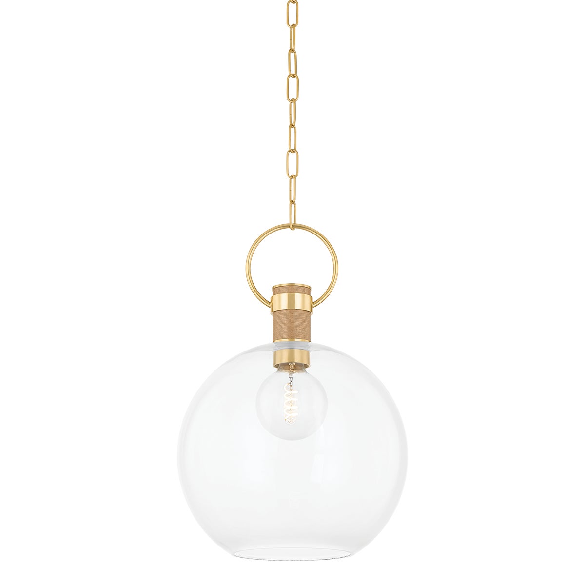 Mitzi by Hudson Valley Lighting Catrine Large Pendant in Aged Brass