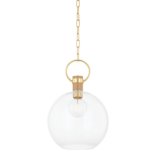 Mitzi by Hudson Valley Lighting Catrine Large Pendant in Aged Brass