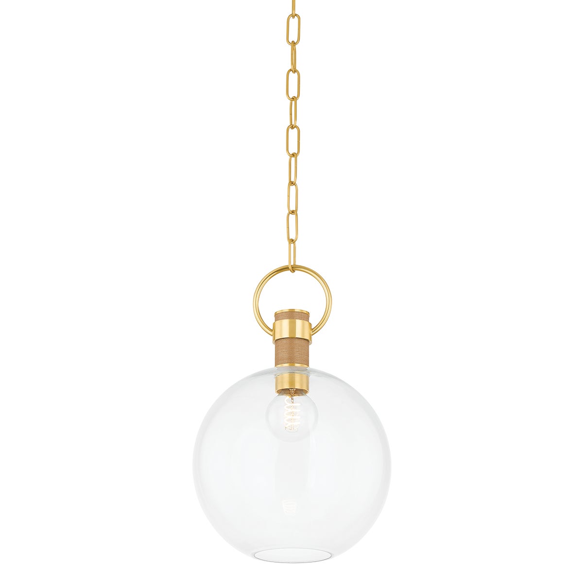 Mitzi by Hudson Valley Lighting Catrine Small Pendant in Aged Brass