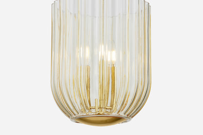 Mitzi by Hudson Valley Lighting Cece Lantern in Aged Brass, detail view 2
