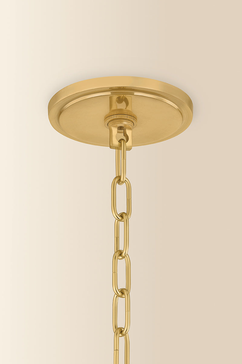 Mitzi by Hudson Valley Lighting Celine Pendant in Aged Brass, detail view 1