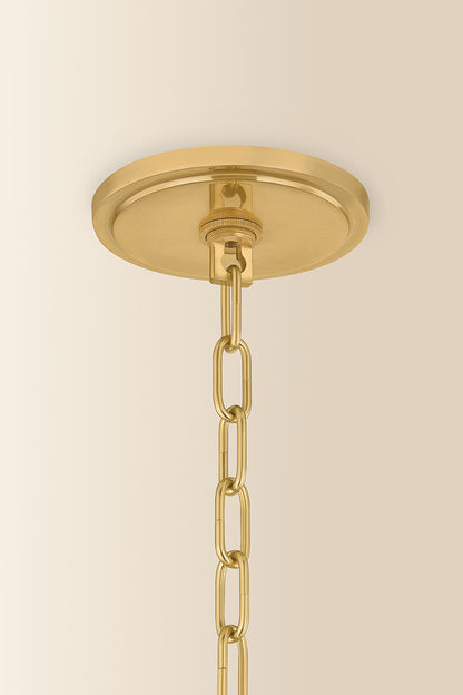 Mitzi by Hudson Valley Lighting Celine Pendant in Aged Brass, detail view 1