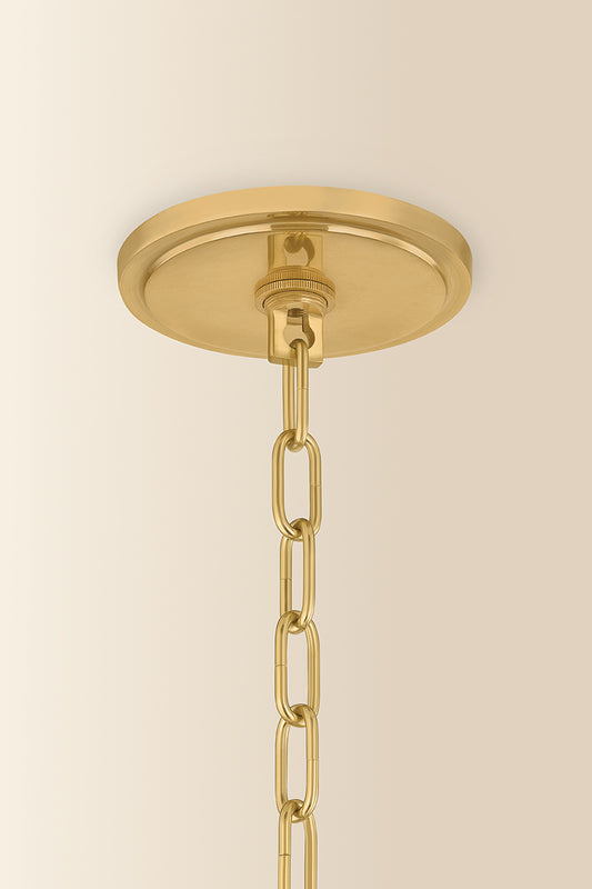 Mitzi by Hudson Valley Lighting Celine Pendant in Aged Brass, detail view 1