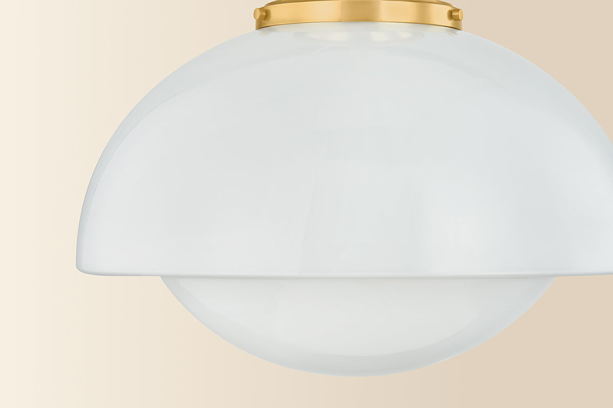 Mitzi by Hudson Valley Lighting Celine Pendant in Aged Brass, detail view 4