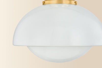 Mitzi by Hudson Valley Lighting Celine Pendant in Aged Brass, detail view 4