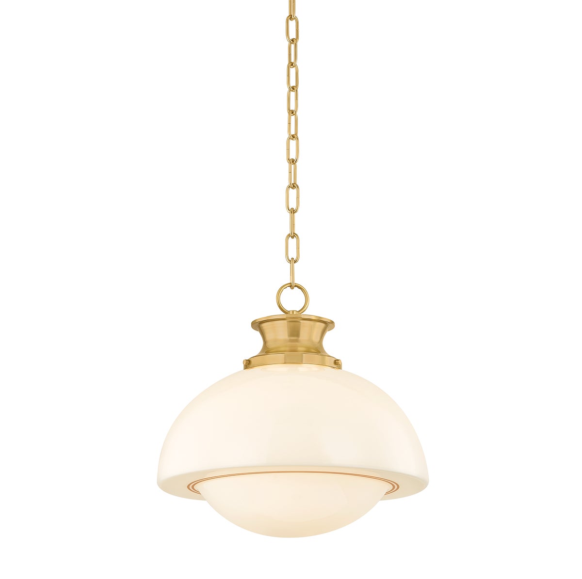 Mitzi by Hudson Valley Lighting Celine Pendant in Aged Brass