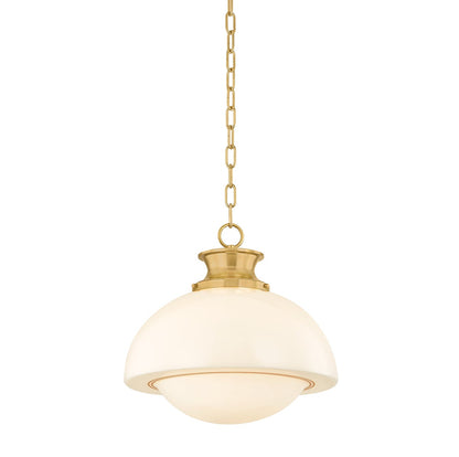 Mitzi by Hudson Valley Lighting Celine Pendant in Aged Brass