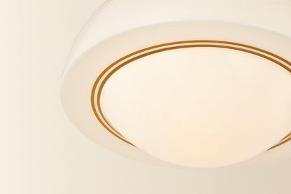 Mitzi by Hudson Valley Lighting Celine Small Semi-Flush Mount in Aged Brass, detail view 4