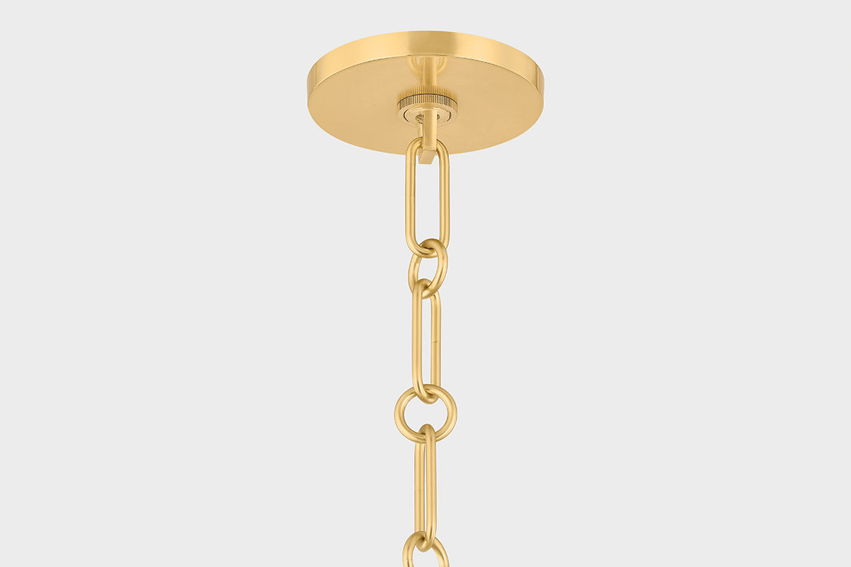 Mitzi by Hudson Valley Lighting Christine Large Pendant in Aged Brass, detail view 1