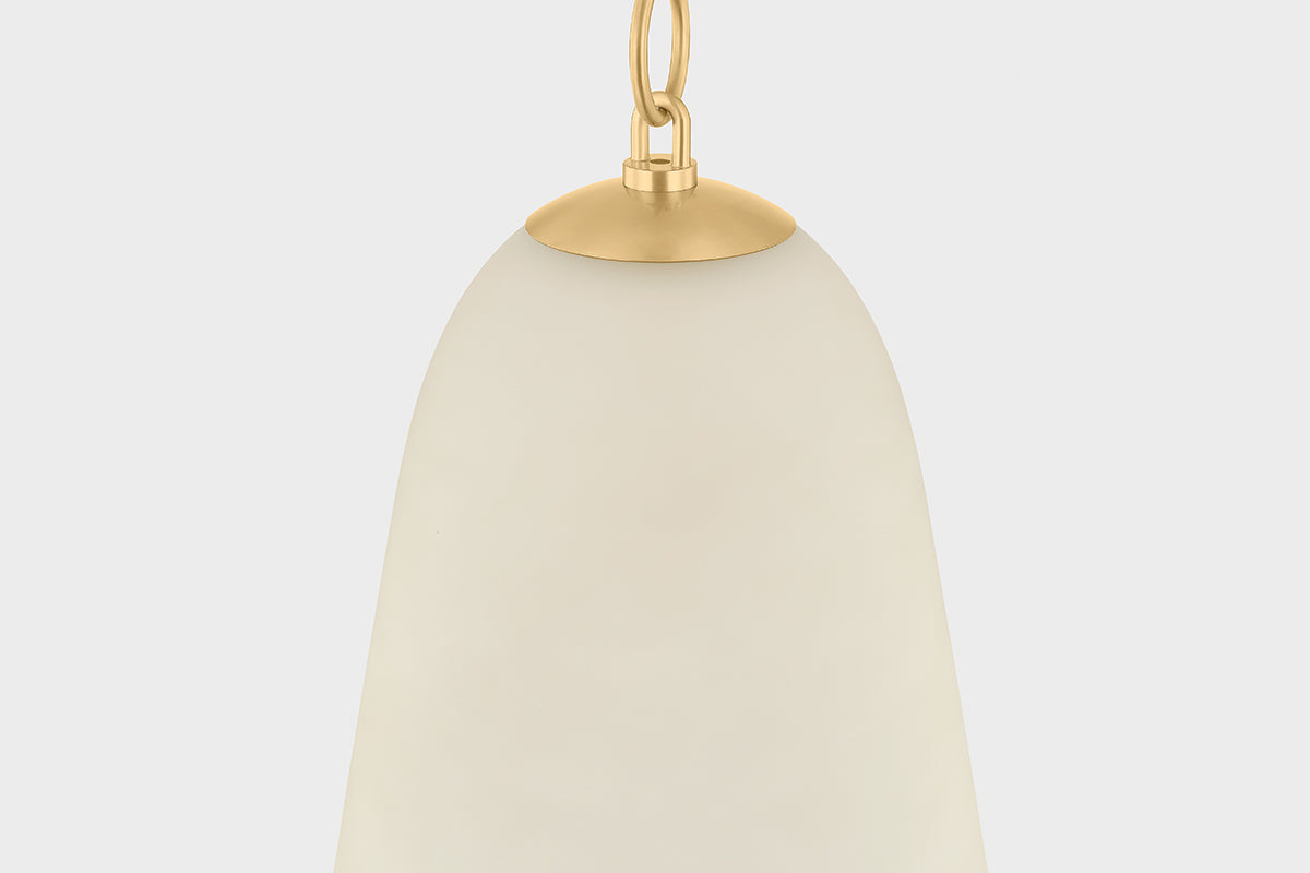 Mitzi by Hudson Valley Lighting Christine Small Pendant in Aged Brass, detail view 2