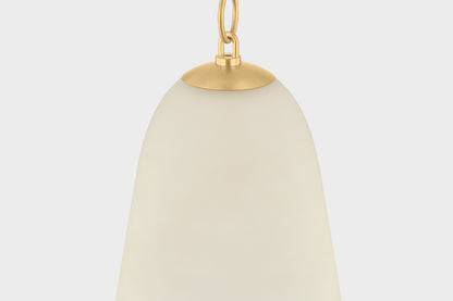 Mitzi by Hudson Valley Lighting Christine Small Pendant in Aged Brass, detail view 2