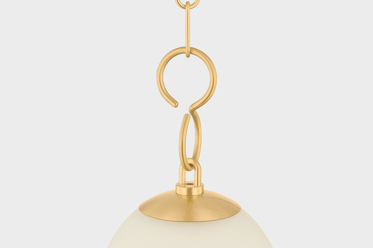 Mitzi by Hudson Valley Lighting Christine Small Pendant in Aged Brass, detail view 3