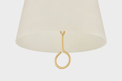 Mitzi by Hudson Valley Lighting Christine Large Pendant in Aged Brass, detail view 4