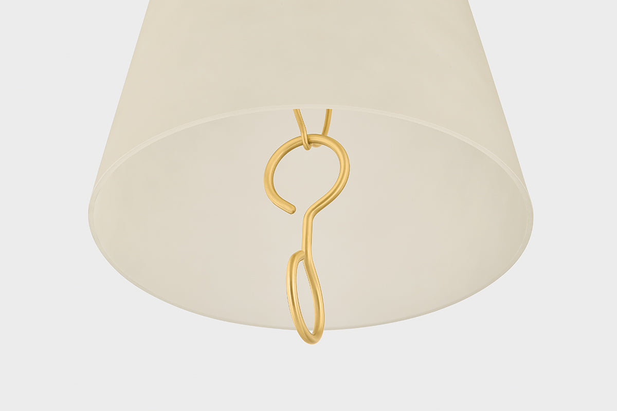 Mitzi by Hudson Valley Lighting Christine Small Pendant in Aged Brass, detail view 4