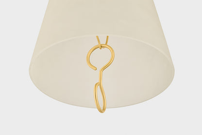Mitzi by Hudson Valley Lighting Christine Small Pendant in Aged Brass, detail view 4