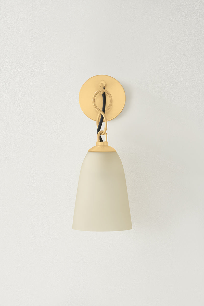 Mitzi by Hudson Valley Lighting Christine Wall Sconce in Aged Brass, detail view 1