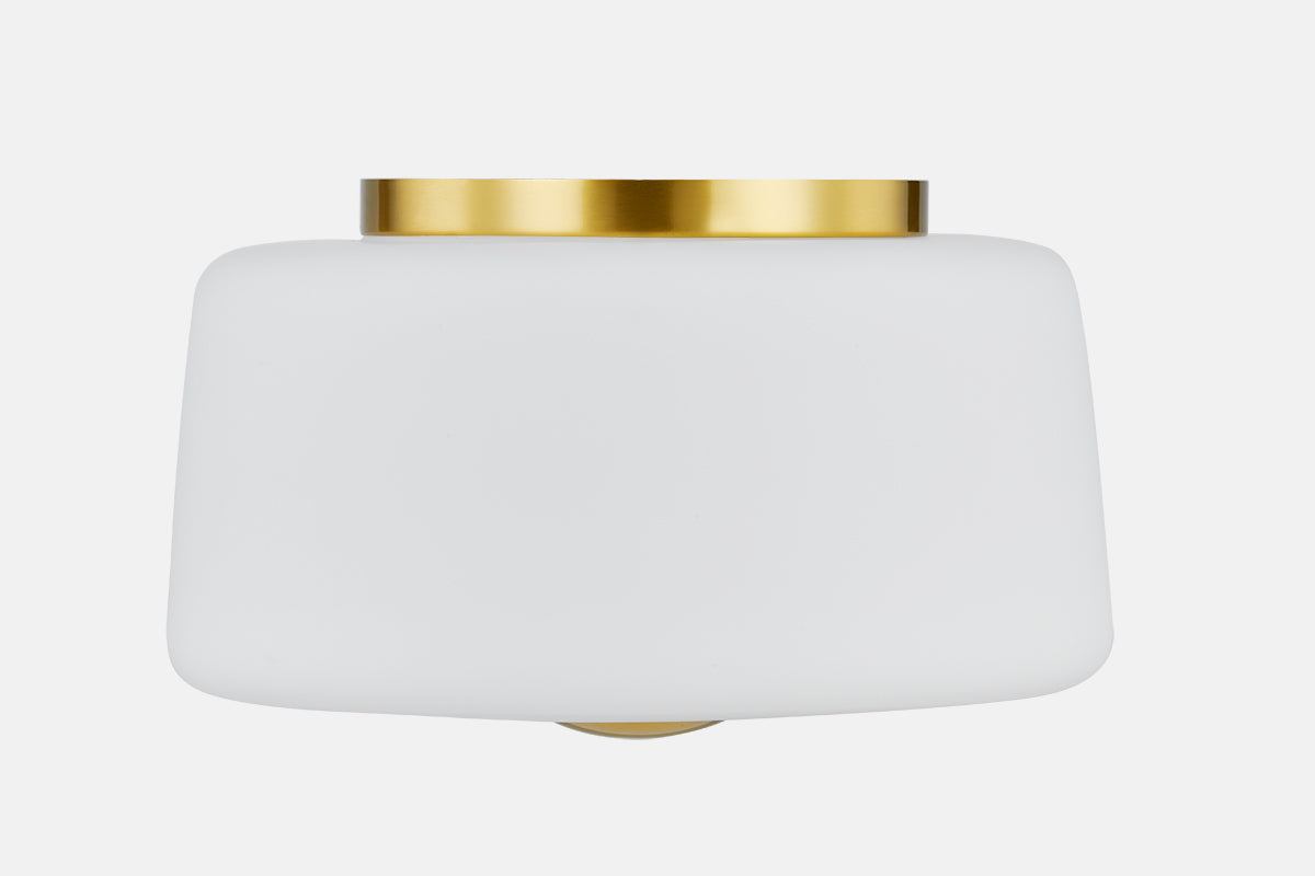 Mitzi by Hudson Valley Lighting Ciela Flush Mount in Aged Brass, detail view 1