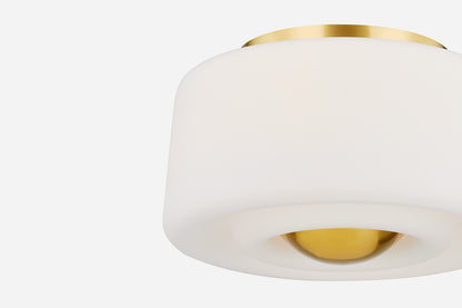Mitzi by Hudson Valley Lighting Ciela Flush Mount in Aged Brass, detail view 2