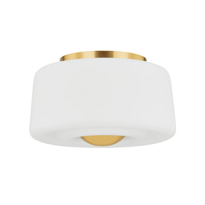 Mitzi by Hudson Valley Lighting Ciela Flush Mount in Aged Brass