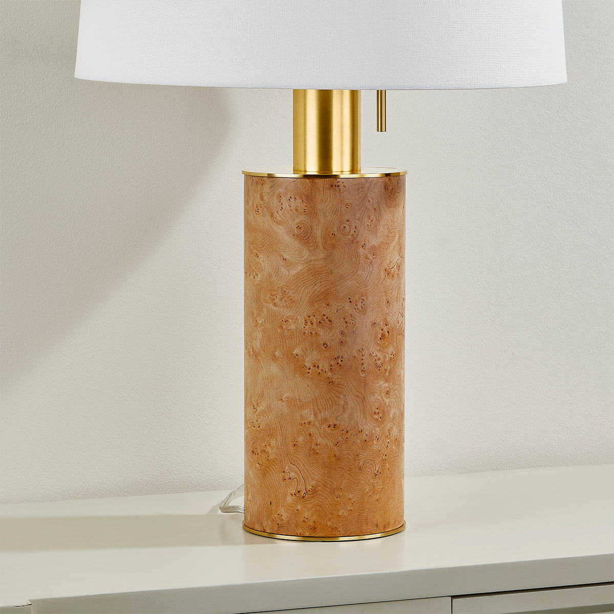 Mitzi by Hudson Valley Lighting Clarissa Table Lamp in Aged Brass, detail view 1