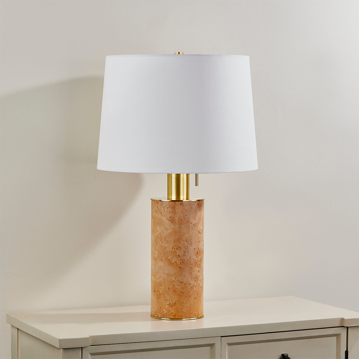 Mitzi by Hudson Valley Lighting Clarissa Table Lamp in Aged Brass, detail view 3