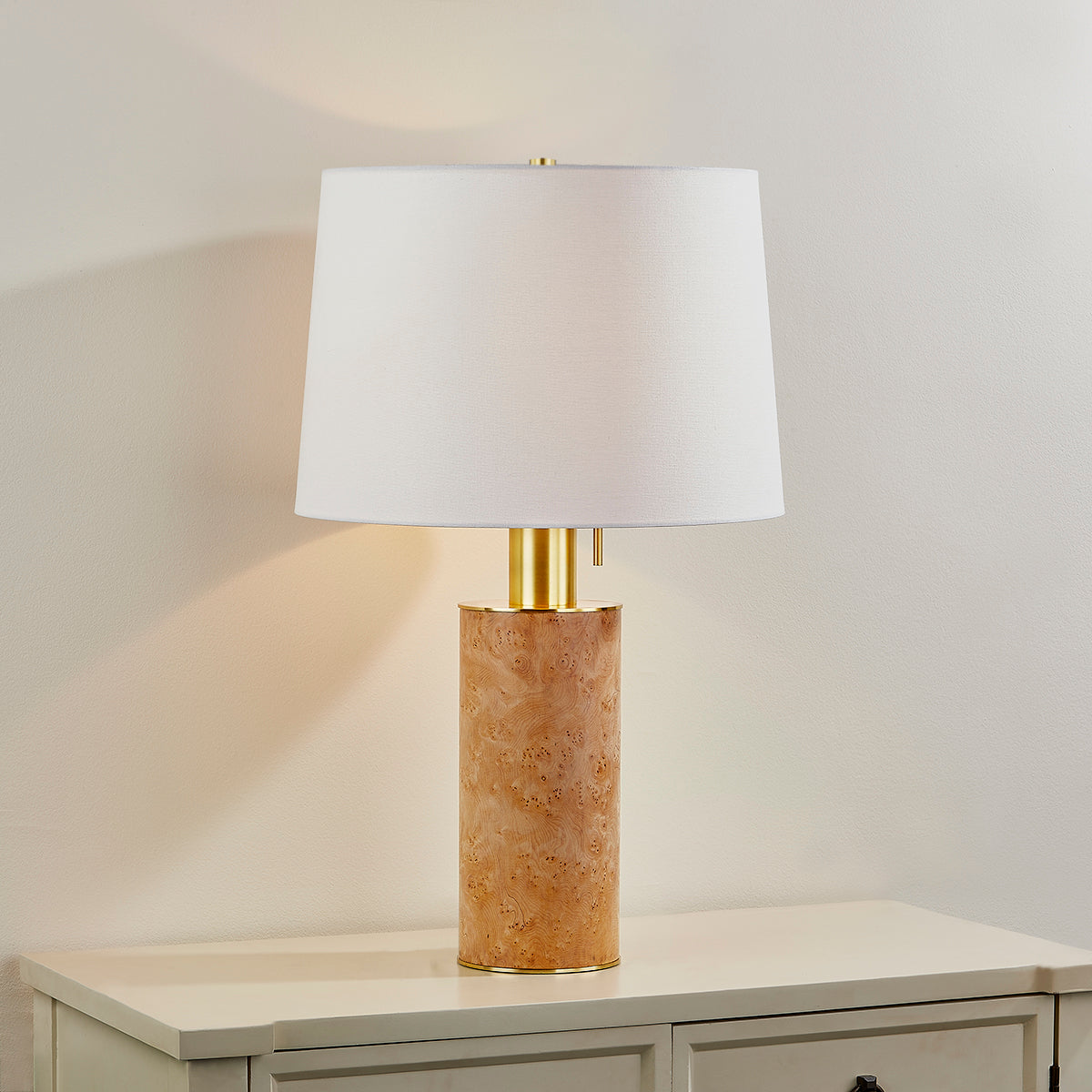 Mitzi by Hudson Valley Lighting Clarissa Table Lamp in Aged Brass, detail view 4