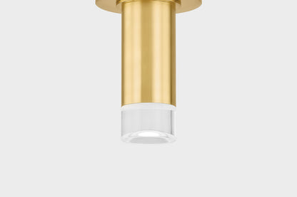 Mitzi by Hudson Valley Lighting Claudie Flush Mount in Aged Brass, detail view 2